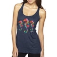 thumbnail image 1 of Wild Bobby, Colorful Rainbow Seahorses Animal Lover Tri-Blend Racerback Tank Top, Vintage Navy, Large, 1 of 3