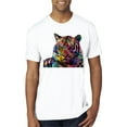 thumbnail image 1 of Wild Bobby Colorful Rainbow Siberian Tiger Animal Lover Men Premium Tri Blend Tee, True White, X-Large, 1 of 5