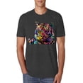 thumbnail image 1 of Wild Bobby, Colorful Rainbow Tiger Animal Lover Mens Premium Tri Blend T-Shirt, Vintage Black, Medium, 1 of 3