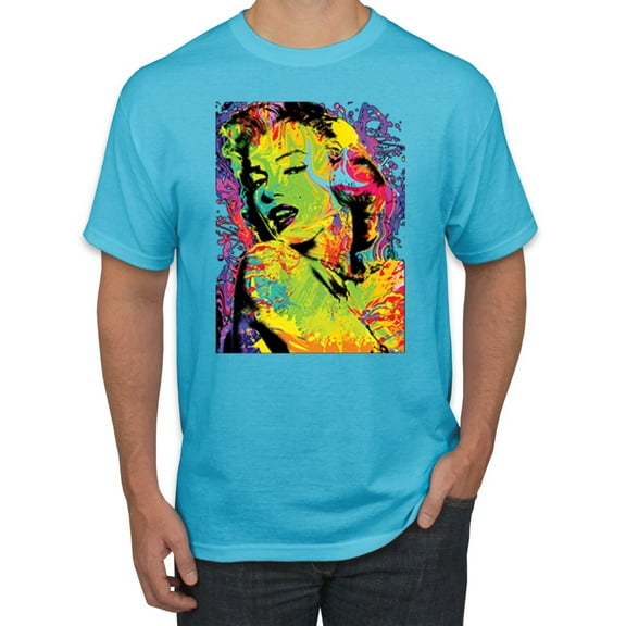 Wild Bobby, Colorful Rainbow Unicorn Animal Lover Men's Graphic T-Shirt, Light Turquoise, X-Large