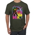 thumbnail image 1 of Wild Bobby, Colorful Rainbow Unicorn Animal Lover Men's Graphic T-Shirt, Military Green, 2XL, 1 of 3