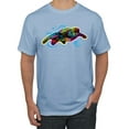 thumbnail image 1 of Wild Bobby, Colorful Sea Turtle Swimming Animal Lover Men's Graphic T-Shirt, Light Blue, 3XL, 1 of 3