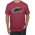 thumbnail image 1 of Wild Bobby, Colorful Sea Turtle Swimming Animal Lover Men's Graphic T-Shirt, Vintage Heather Red, 3XL, 1 of 3