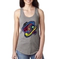 thumbnail image 1 of Wild Bobby, Colorful Sneakers Chucks Streetwear Ladies Racerback Tank Top, Heather Grey, X-Large, 1 of 3