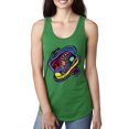 thumbnail image 1 of Wild Bobby, Colorful Sneakers Chucks Streetwear Ladies Racerback Tank Top, Kelly, Large, 1 of 3