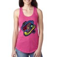 thumbnail image 1 of Wild Bobby, Colorful Sneakers Chucks Streetwear Ladies Racerback Tank Top, Raspberry, Small, 1 of 3