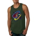 thumbnail image 1 of Wild Bobby, Colorful Sneakers Chucks Streetwear Mens Graphic Tank Top, Forest Green, Medium, 1 of 3