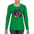 thumbnail image 1 of Wild Bobby, Colorful Sneakers Chucks Streetwear Womens Graphic Long Sleeve T-Shirt, Kelly, 2XL, 1 of 3