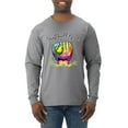 thumbnail image 1 of Wild Bobby, Colorful Softball Girl, Sports, Men Long Sleeve Shirt, Heather Grey, X-Large, 1 of 5