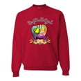 thumbnail image 1 of Wild Bobby, Colorful Softball Girl, Sports, Unisex Crewneck Graphic Sweatshirt, Red, Small, 1 of 5