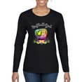 thumbnail image 1 of Wild Bobby, Colorful Softball Girl, Sports, Women Graphic Long Sleeve Tee, Black, Small, 1 of 5