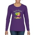 thumbnail image 1 of Wild Bobby, Colorful Softball Girl, Sports, Women Graphic Long Sleeve Tee, Purple, Large, 1 of 5