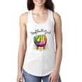 thumbnail image 1 of Wild Bobby, Colorful Softball Girl, Sports, Women Racerback Tank Top, White, X-Large, 1 of 5