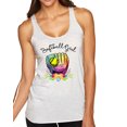 thumbnail image 1 of Wild Bobby, Colorful Softball Girl, Sports, Women Tri-Blend Racerback Tank Top, Heather White, Medium, 1 of 5