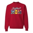 thumbnail image 1 of Wild Bobby, Colorful Softball Mom, Mother's Day, Unisex Crewneck Graphic Sweatshirt, Red, 4XL, 1 of 3