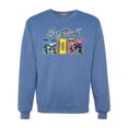 thumbnail image 1 of Wild Bobby, Colorful Softball Mom, Mother's Day, Unisex Crewneck Graphic Sweatshirt, Vintage Heather Blue, X-Large, 1 of 3