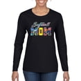 thumbnail image 1 of Wild Bobby, Colorful Softball Mom, Mother's Day, Women Graphic Long Sleeve T-Shirt, Black, Large, 1 of 3