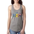 thumbnail image 1 of Wild Bobby, Colorful Softball Mom, Mother's Day, Women Racerback Tank Top, Heather Grey, Medium, 1 of 3