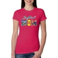 thumbnail image 1 of Wild Bobby, Colorful Softball Mom, Mother's Day, Women Slim Fit Junior Tee, Raspberry, Large, 1 of 3