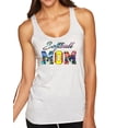 thumbnail image 1 of Wild Bobby, Colorful Softball Mom, Mother's Day, Women Tri-Blend Racerback Tank Top, Heather White, Small, 1 of 3