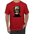 thumbnail image 1 of Wild Bobby, Colorful Technicolor Rainbow Frankenstein Face, Pop Culture, Men Graphic Tees, Red, 4XL, 1 of 3