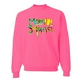 thumbnail image 1 of Wild Bobby, Colorful Tennis Mom Squad, Sports, Unisex Crewneck Graphic Sweatshirt, Neon Pink, Large, 1 of 4