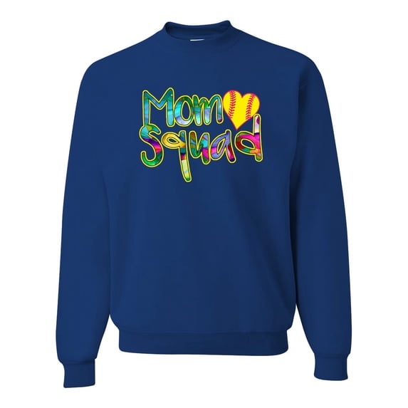 Wild Bobby, Colorful Tennis Mom Squad, Sports, Unisex Crewneck Graphic Sweatshirt, Royal, Medium