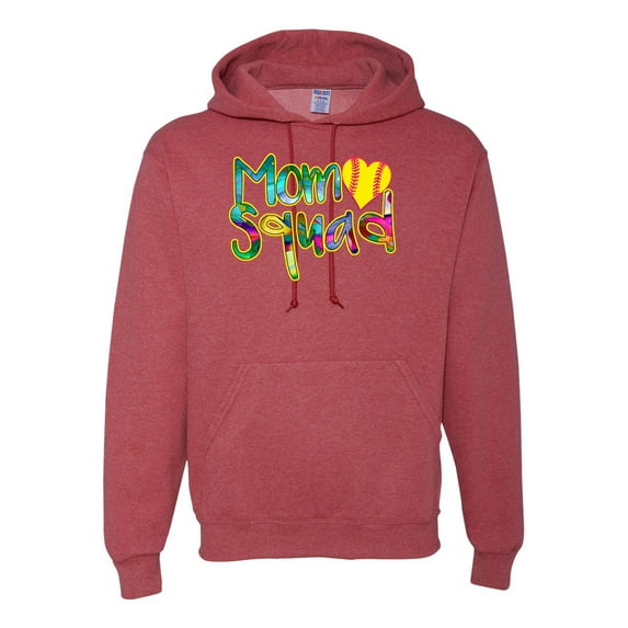 Wild Bobby, Colorful Tennis Mom Squad, Sports, Unisex Graphic Hoodie Sweatshirt, Vintage Heather Red, Large