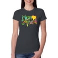 thumbnail image 1 of Wild Bobby, Colorful Tennis Mom Squad, Sports, Women Slim Fit Junior Tee, Dark Grey, XX-Large, 1 of 4