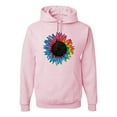 thumbnail image 1 of Wild Bobby, Colorful Tie Dye Sunflower Womens, Streetwear, Unisex Graphic Hoodie Sweatshirt, Light Pink, 2XL, 1 of 3