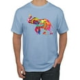 thumbnail image 1 of Wild Bobby, Colorful Walking Good Luck Elephant Animal Lover Men's Graphic T-Shirt, Light Blue, X-Large, 1 of 3