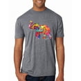 thumbnail image 1 of Wild Bobby, Colorful Walking Good Luck Elephant Animal Lover Mens Premium Tri Blend T-Shirt, Premium Heather, X-Large, 1 of 3