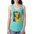 thumbnail image 1 of Wild Bobby, Colorful Woman Marilyn Monroe Pop Culture Ladies Racerback Tank Top, Tahiti Blue, Small, 1 of 3