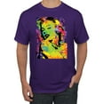 thumbnail image 1 of Wild Bobby, Colorful Woman Marilyn Monroe Pop Culture Men's Graphic T-Shirt, Purple, X-Large, 1 of 3