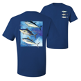 thumbnail image 1 of Wild Bobby, Cool Skipjack Bluefin Albacore Tuna Fish Trio Fishing Graphic T-Shirt, 1 of 1