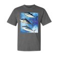 thumbnail image 1 of Wild Bobby, Cool Skipjack Bluefin Albacore Tuna, Fish, Trio Garment-Dyed Washed Look Short Sleeve Tees, Charcoal, Medium, 1 of 3