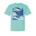 thumbnail image 1 of Wild Bobby, Cool Skipjack Bluefin Albacore Tuna, Fish, Trio Garment-Dyed Washed Look Short Sleeve Tees, Mint, Small, 1 of 3