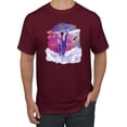 thumbnail image 1 of Wild Bobby, Cosmic Pug Riding Alpacacorn with Laser Eyes, Animal Lover, Men Graphic Tees, Maroon, 5XL, 1 of 3
