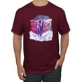 thumbnail image 1 of Wild Bobby, Cosmic Pug Riding Alpacacorn with Laser Eyes, Animal Lover, Men Graphic Tees, Maroon, Large, 1 of 3
