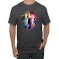 thumbnail image 1 of Wild Bobby, Cosmic Trippy Cat Riding Llamacorn in Space, Animal Lover, Men Graphic Tees, Heather Black, Medium, 1 of 3
