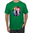 thumbnail image 1 of Wild Bobby, Cosmic Trippy Cat Riding Llamacorn in Space, Animal Lover, Men Graphic Tees, Kelly, Large, 1 of 3