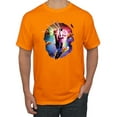 thumbnail image 1 of Wild Bobby, Cosmic Trippy Cat Riding Llamacorn in Space, Animal Lover, Men Graphic Tees, Orange, 3XL, 1 of 3