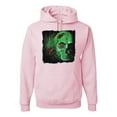 thumbnail image 1 of Wild Bobby, Creepy Bug Insect Skeleton Skull Face Fashion Graphic Hoodie Sweatshirt, Light Pink, Large, 1 of 1