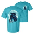 thumbnail image 1 of Wild Bobby, Creepy Winter Beach Night Owl, Animal Lover, Front and Back Garment-Dyed Short Sleeve Tees, Blue Lagoon, Small, 1 of 3