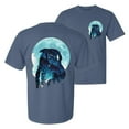 thumbnail image 1 of Wild Bobby, Creepy Winter Beach Night Owl, Animal Lover, Front and Back Garment-Dyed Short Sleeve Tees, Navy, 2XL, 1 of 3