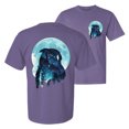 thumbnail image 1 of Wild Bobby, Creepy Winter Beach Night Owl, Animal Lover, Front and Back Garment-Dyed Short Sleeve Tees, Purple, 2XL, 1 of 3