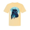 thumbnail image 1 of Wild Bobby, Creepy Winter Beach Night Owl, Animal Lover, Garment-Dyed Washed Look Short Sleeve T-Shirt, Banana, 2XL, 1 of 3