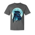 thumbnail image 1 of Wild Bobby, Creepy Winter Beach Night Owl, Animal Lover, Garment-Dyed Washed Look Short Sleeve T-Shirt, Charcoal, Small, 1 of 3