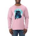 thumbnail image 1 of Wild Bobby, Creepy Winter Beach Night Owl Animal Lover Mens Long Sleeve Shirt, 1 of 1