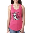 thumbnail image 1 of Wild Bobby Crescent Moon Astrology Puff Print Fashion Ladies Racerback Tank Top, Hot Pink, Large, 1 of 6